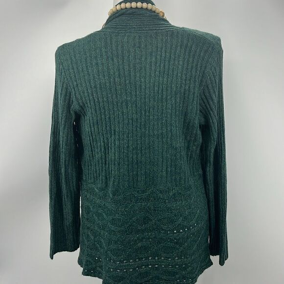 89th & Madison green long sleeve open cardigan large - Picture 6 of 6